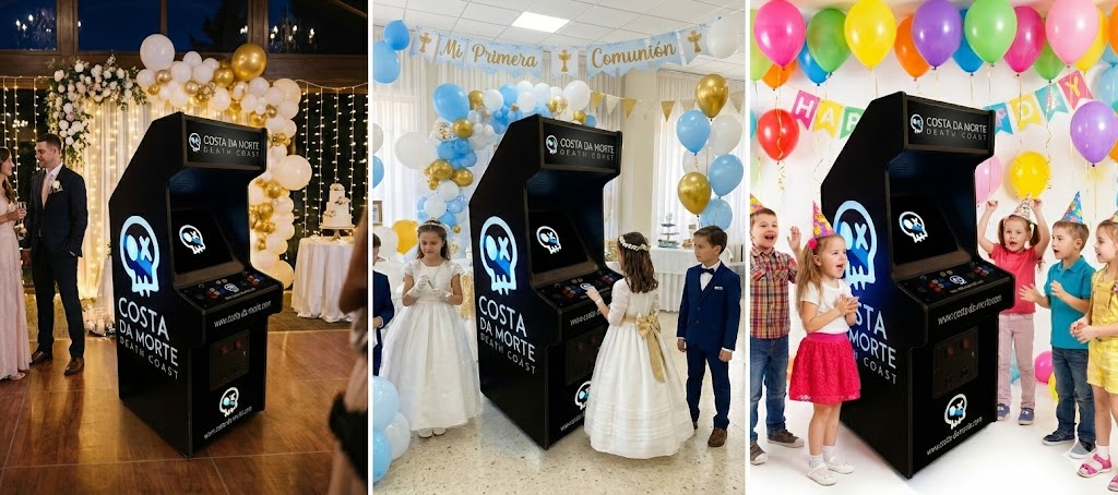 Arcade en boda, comunión y cumpleaños